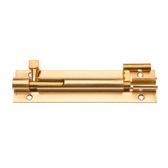 Zenith Offset(Necked) Bolt 100mm Solid Brass Polished Brass HBP2100