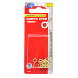 Zenith Screw Eyes 15X1.6mm Brass Plated 12Pcs WIC2015