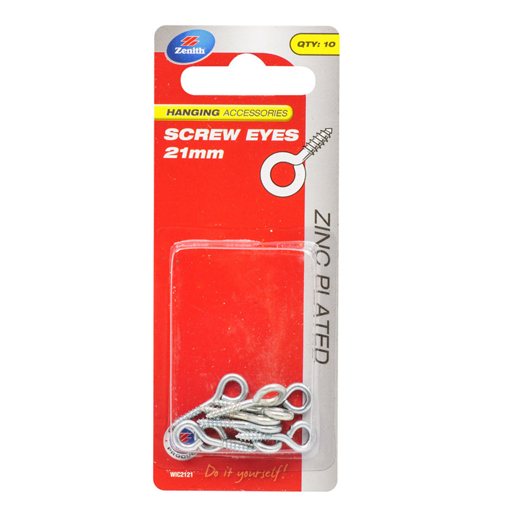 Zenith Screw Eyes 21x2.5mm Zinc Plated WIC2121