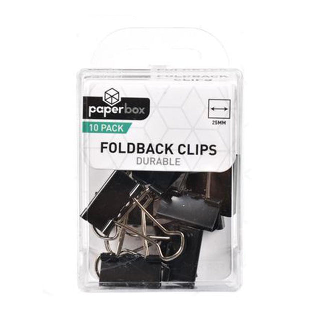 paperbox Foldback Binder Clips 25mm 10pcs ST-331