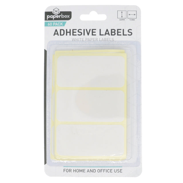 paperbox White Paper Labels 60Pcs ST-079