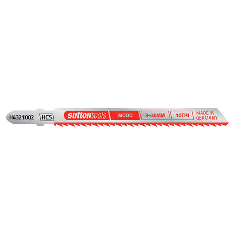 suttontools T-Shank Jigsaw Blades Wood 100mm 10TPI H4321002