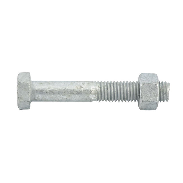 Bremick Hot Dipped Galvanised Hex Head Bolt & Nut M12X65