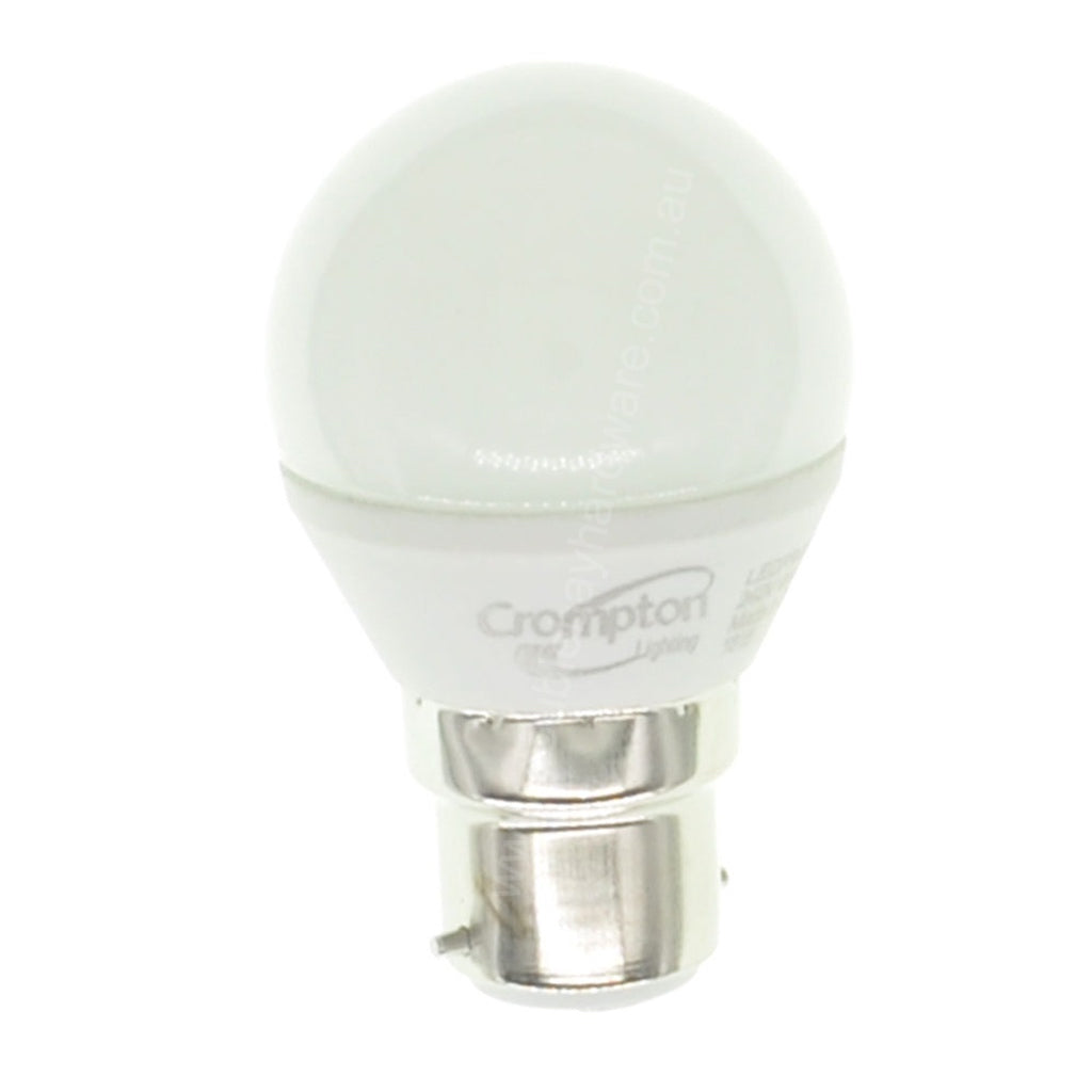 Crompton Fancy Round LED Light Bulb B22 240V 4W Pearl D/L 27432