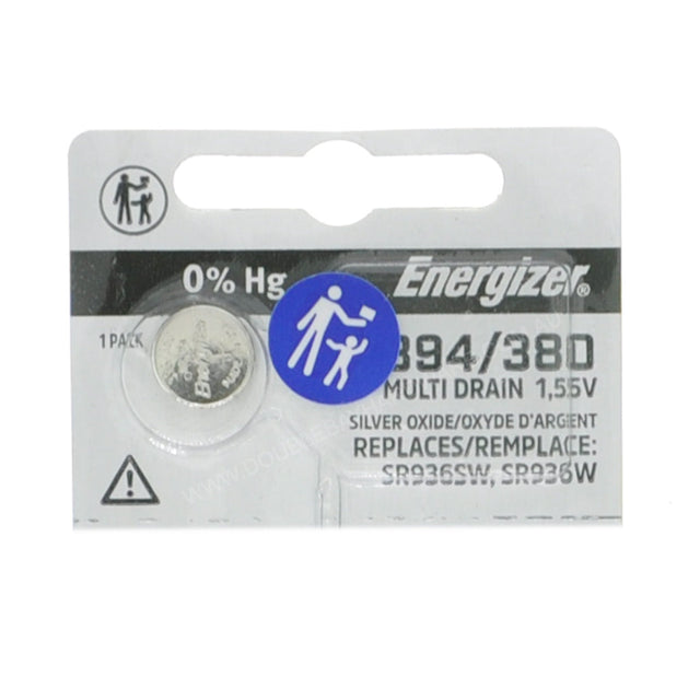 Energizer Silver Oxide Button Cell Battery 1.55V 394, 380, SR936SWEnergizer Silver Oxide Button Cell Battery 1.55V 64mAh 394,SR936SW