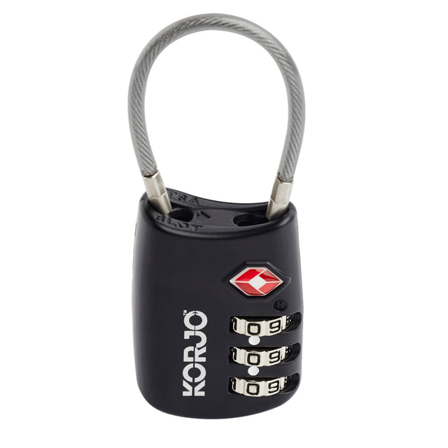 KORJO TSA Flexicable Travel Luggage Lock TSA FC