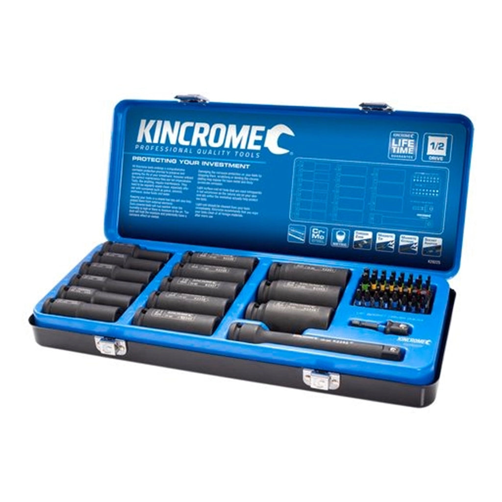 Kincrome 1/2" Deep Impact Socket Set 49 Pcs K28225