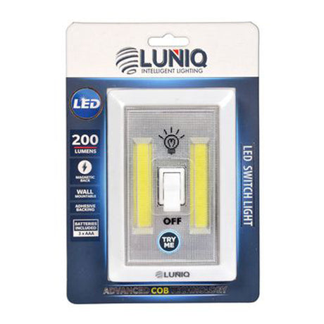 LUNIQ LED Switch Light Magnetic Back 200 Lumen ELS-0602