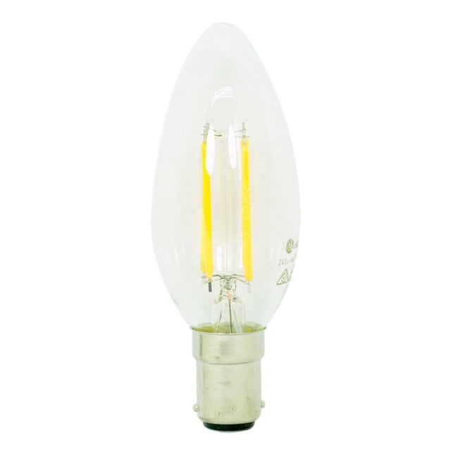 Lusion Candle Filament LED Light Bulb B15 240V 4W W/W 20243
