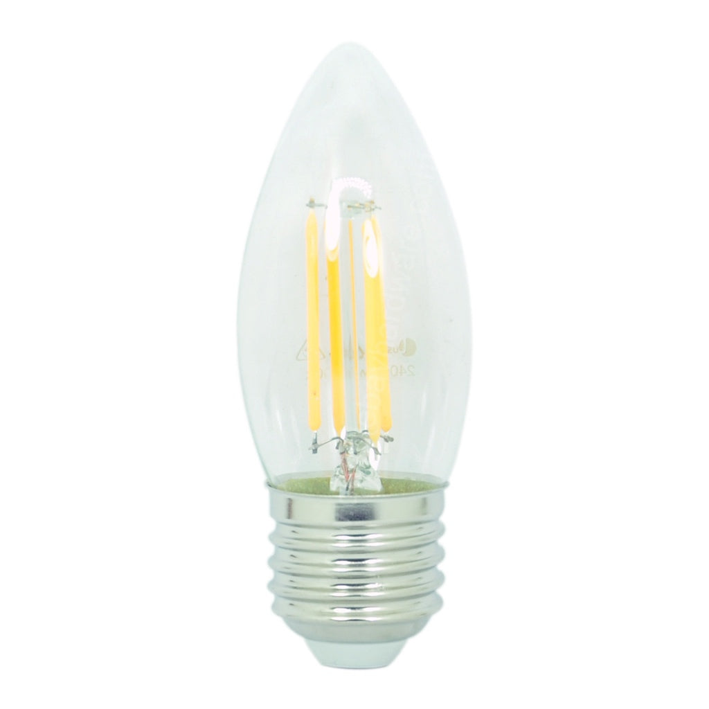 Lusion Candle Filament LED Light Bulb E27 240V 4W W/W 20241