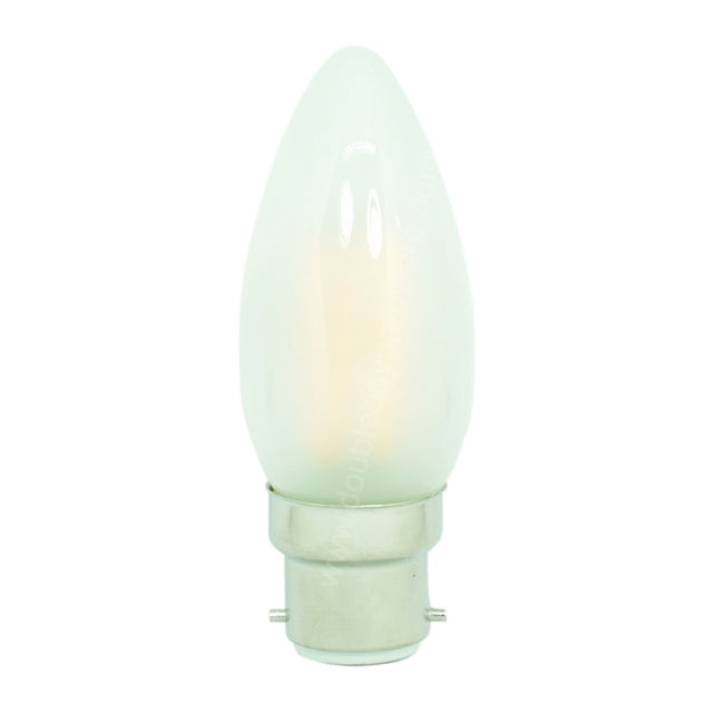 Lusion Candle LED Light Bulb B22 240V 4W Pearl W/W 20257