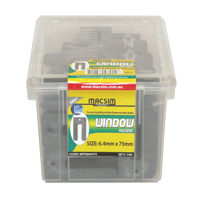 Macsim Window Packers 6.4mmX75mm Grey WPQ06475