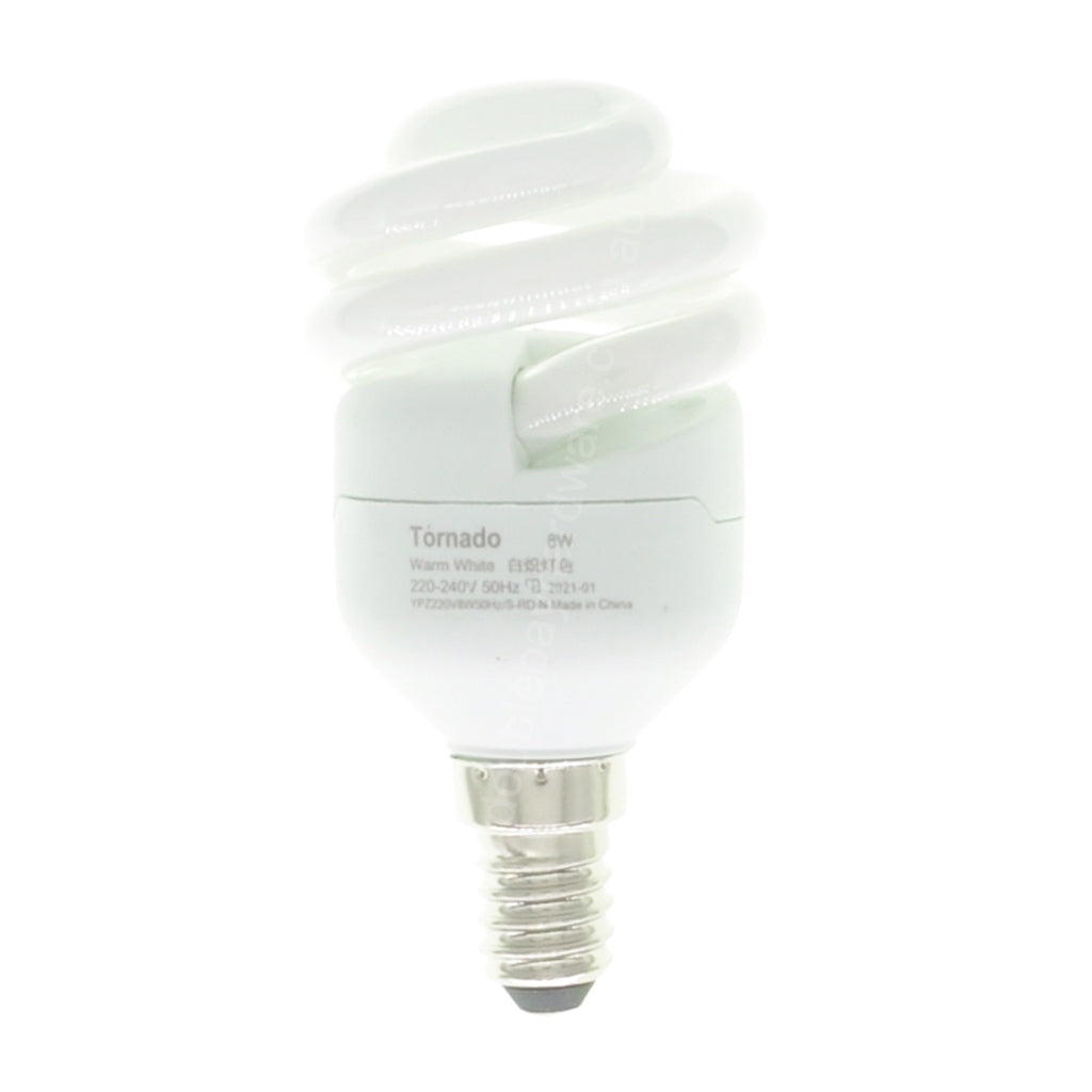 PHILIPS Tornado Spiral Energy Saving Light Bulb E14 8W W/W 102532