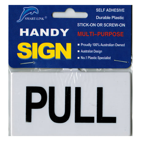 Plastic Self Adhesive Sign PULL 50x60x4mmPlastic Self Adhesive Sign PULL 50x60x4mm