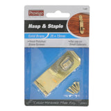 Prestige Hasp & Staple Polished Brass 73x25mm WID0844