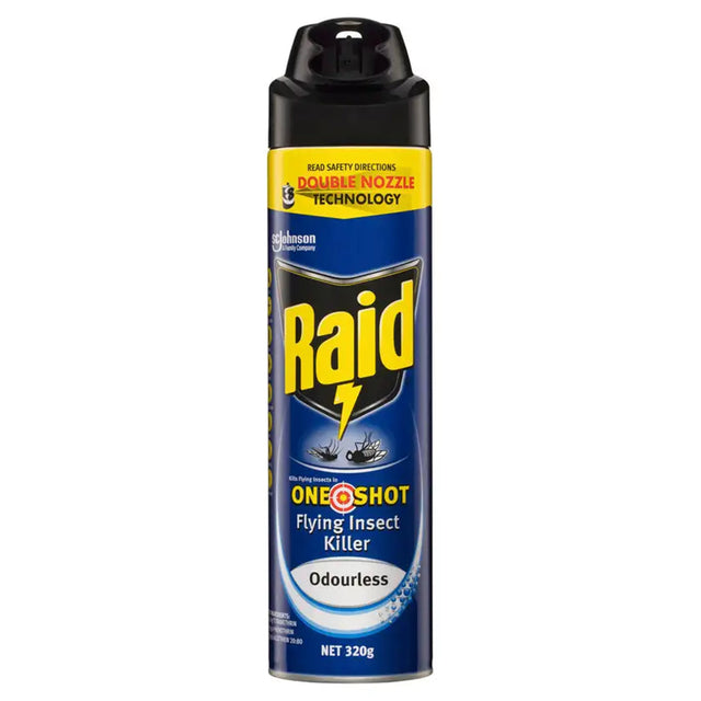 Raid One Shot Flying Insect Killer Odourless 320g 322832