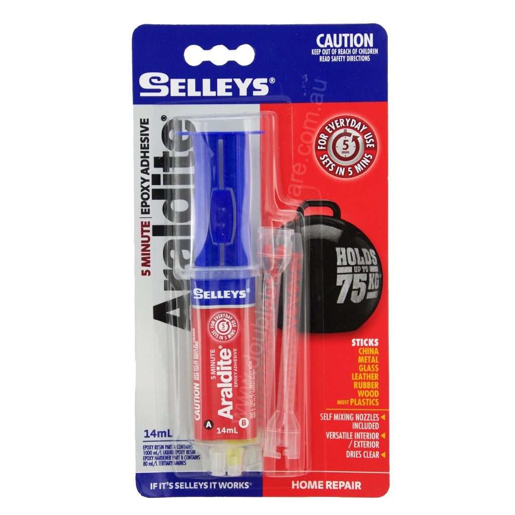 SELLEYS Araldite 5 Minute Epoxy Adhesive Glue 14ml