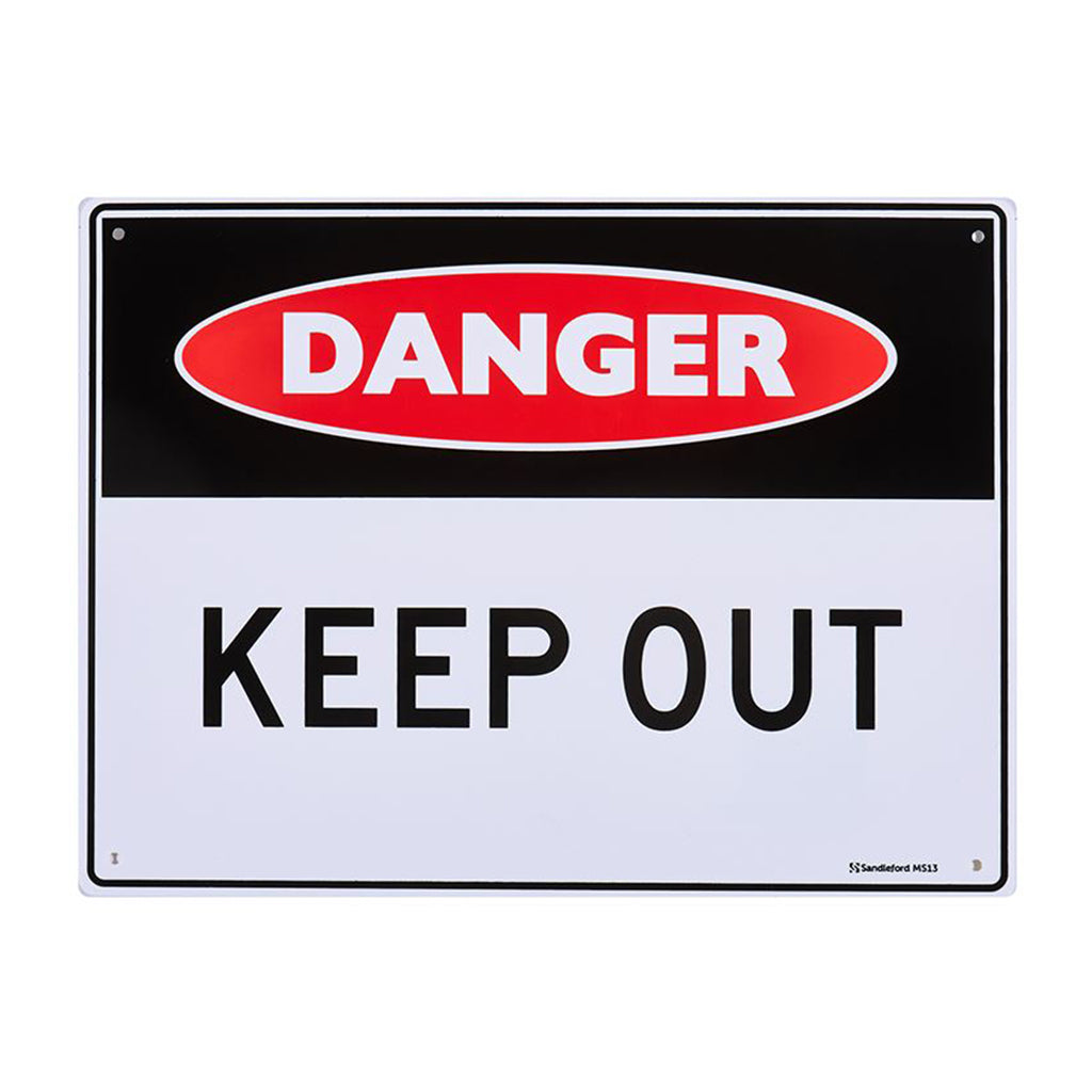 Sandleford Medium Sign DANGER KEEP OUT 300x225x1mm