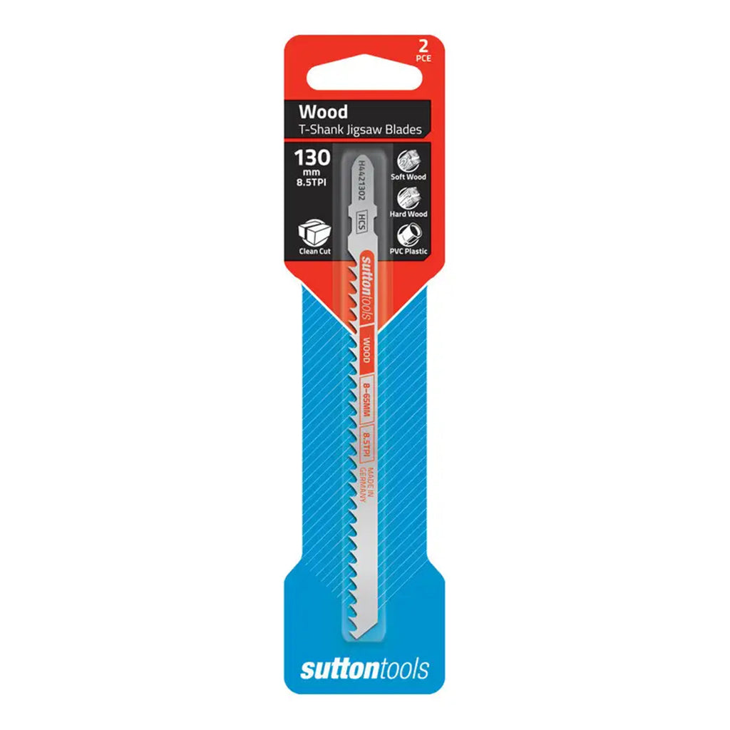 Sutton Tools T-Shank Jigsaw Blade Clean Cut 130mm H4421302