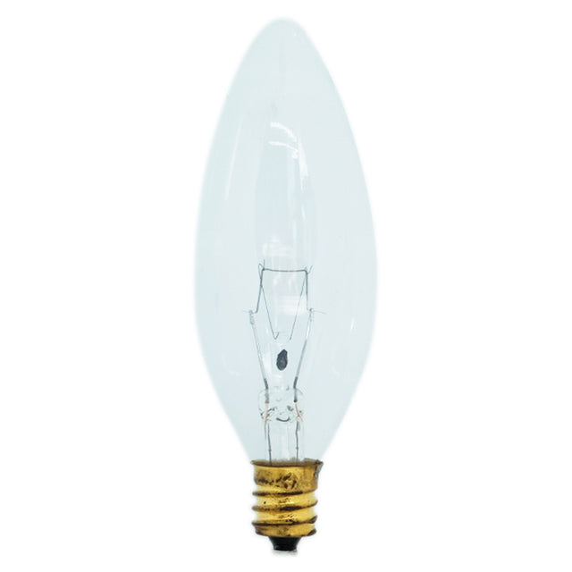 US-Style Light Fitting Candle Incandescent Light Bulb E12 240V 25W Clear