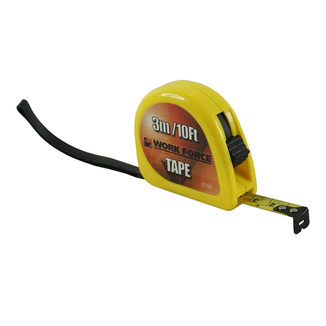 WORK FORCE Locking Measuring Tape 3M/10FT 07187