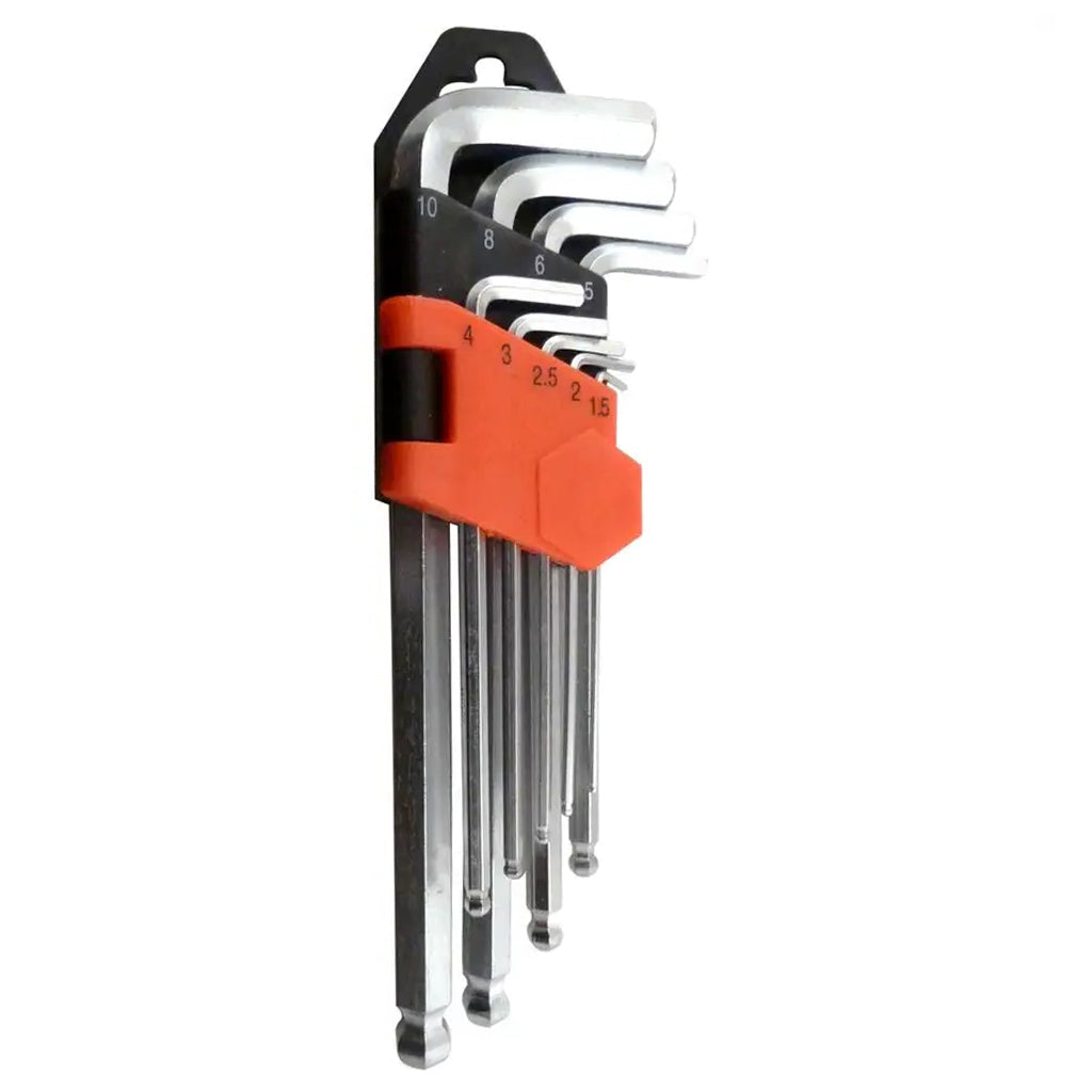 WORK FORCE Metric Long Ball Hex Key Set 9Pcs 98044