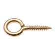 Zenith Screw Eyes 15X1.6mm Brass Plated 12Pcs WIC2015