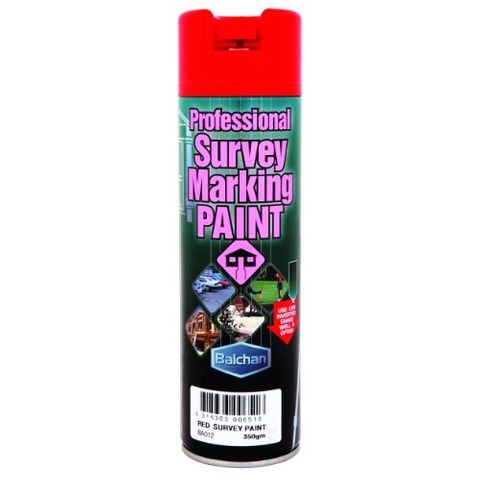 Balchan Survey Marking Paint Red 350g BA012 - Double Bay Hardware