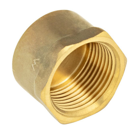 Brasshards Cap Hex Brass 15mm 5CA015B - Double Bay Hardware