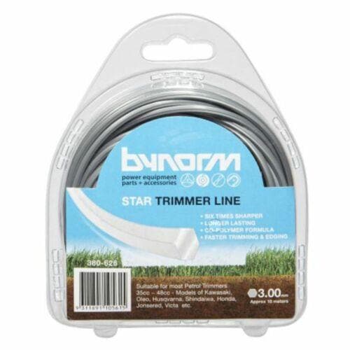 BYNORM Star Trimmer Line Grey 3.00mmx10m 380-626 - DoubleBayHardware