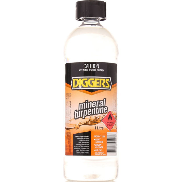 Diggers Mineral Turpentine 1L 16010-1DIG - Double Bay Hardware