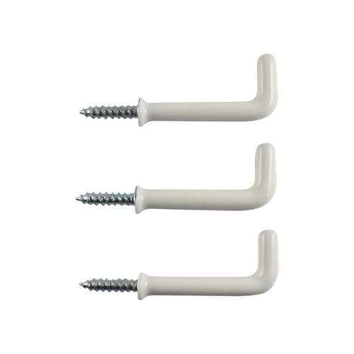 Everhang Square Hooks White 38mm 3Pcs 72516 - Double Bay Hardware