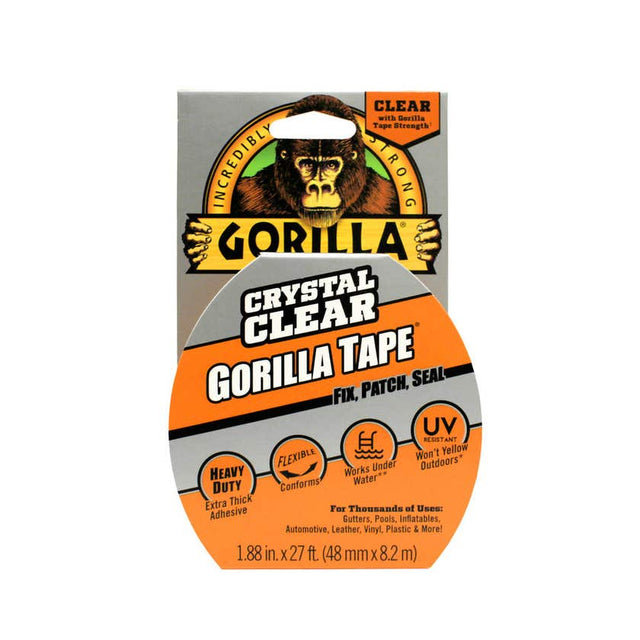 Gorilla Crystal Clear Tape 48mm x 8m GG60270 - Double Bay Hardware