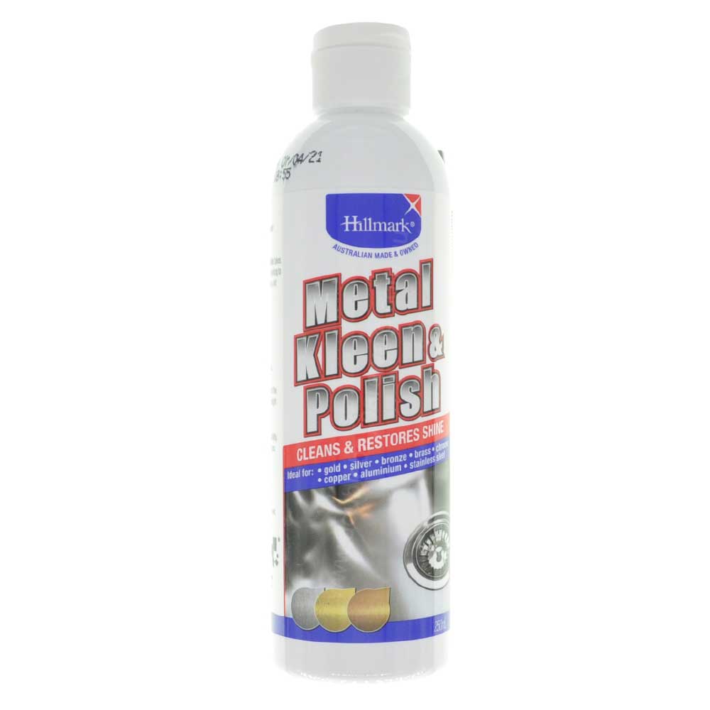 Hillmark Metal Kleen & Polish 250ml For Gold, Silver, Bronze, Brass, Copper - Double Bay Hardware