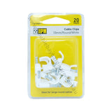 HPM Cable Clips 10mm Round White For Large Round Cables DQ009 - Double Bay Hardware