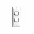 HPM Standard 2 Gang Matt White Architrave Switch 10A CDA770/2WE - Double Bay Hardware