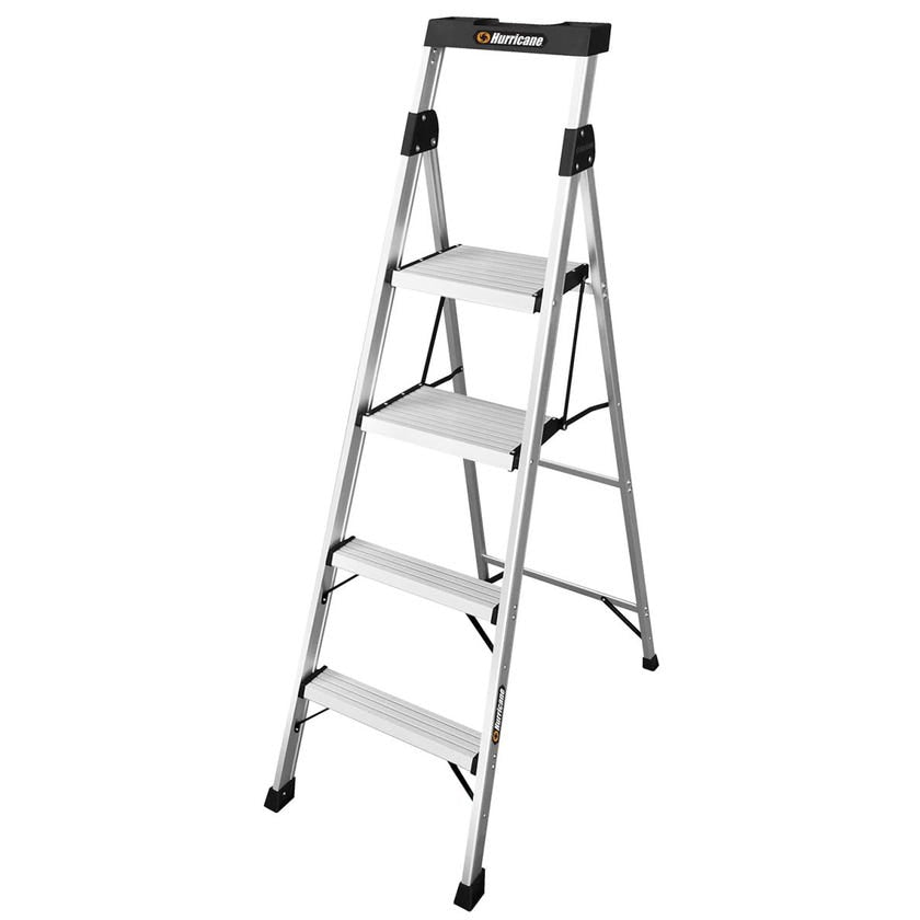 Hurricane™ 4 Step Dual Platform Ladder 120kg Domestic HW0670 - Double Bay Hardware