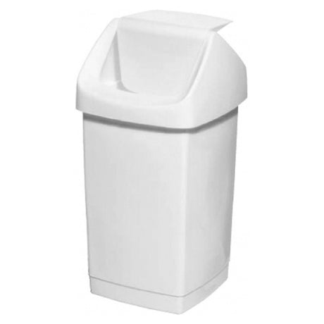 Icon Plastic Swing Top Tidy Bin 18L White HW002225WH - Double Bay Hardware