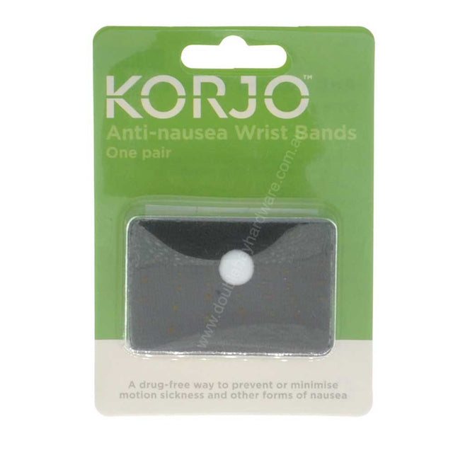 KORJO Anti-Nausea Wrist Bands Black or Blue AN56 - Double Bay Hardware