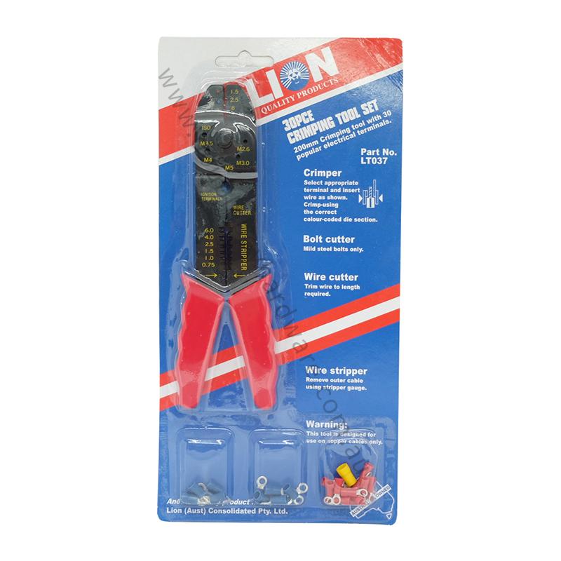 LION 30PCE Crimping Tool Set LTO37 - Double Bay Hardware