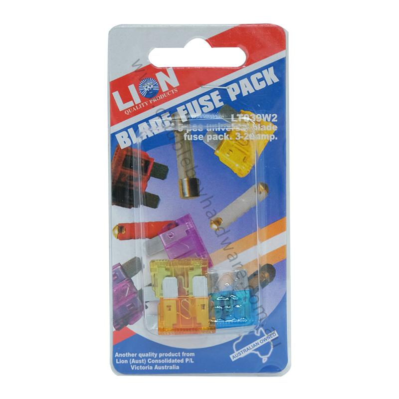 LION Blade Fuse Pack 12V 3,5,10,15,20 amp LT039W2 - Double Bay Hardware