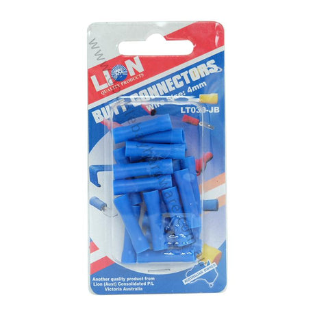 LION Terminal Butt Blue Connectors 18 Piece LT039-JB - Double Bay Hardware