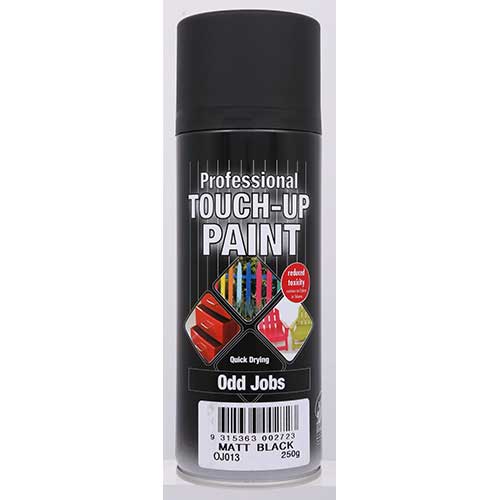 Odd Jobs Matt Black Enamel Spray Paint 250gm OJ013 - Double Bay Hardware