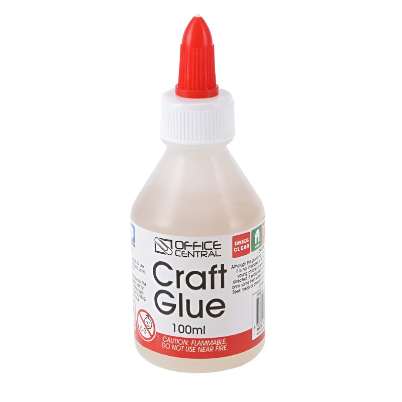 OFFICE CENTRAL Craft Glue Dries Clear 100ml 222957 - Double Bay Hardware