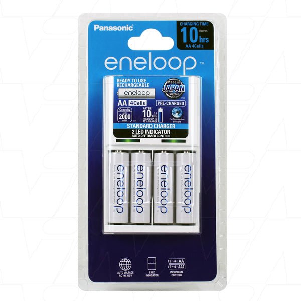 Panasonic eneloop Battery Charger For AA, AAA K-KJ51MCC4TA - Double Bay Hardware