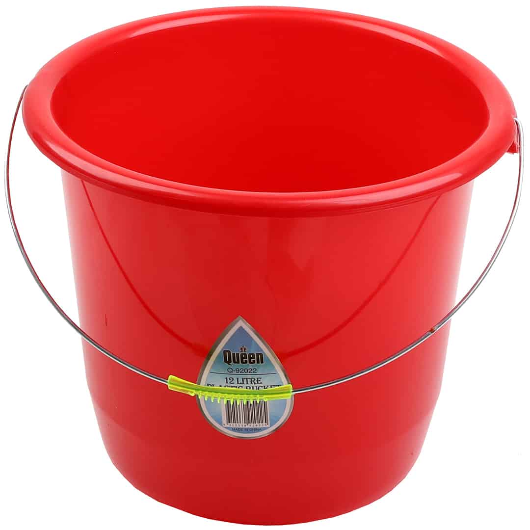 Queen Plastic Bucket with Metal Handle 10L Q-92010 - Double Bay Hardware