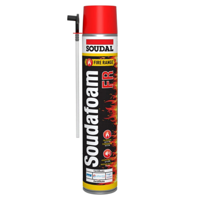 SOUDAL SOUDAFOAM FR Expanding Foam Fire Resistant 750gm 108289 - Double Bay Hardware