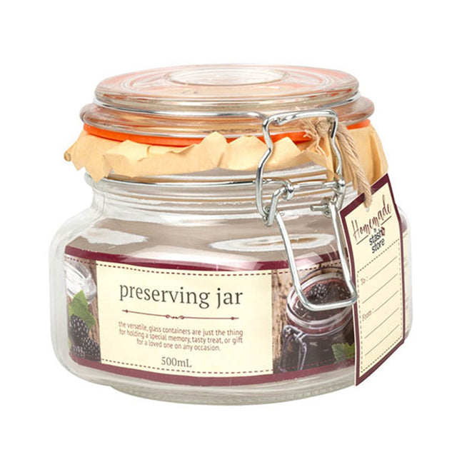 stash'n store Glass Clip Preserving Jar 500ml 65263