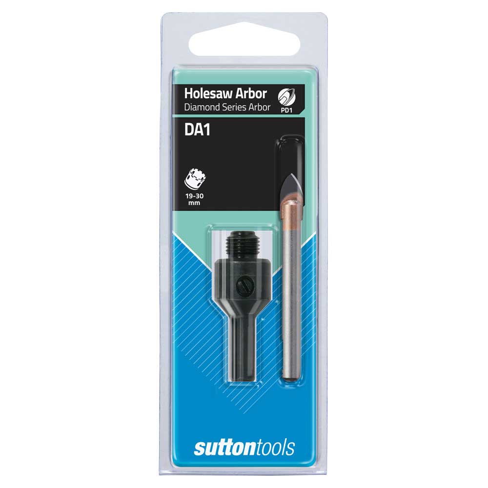 suttontools Diamond Holesaw Arbor DA1 14-30mm H115DA01 - Double Bay Hardware