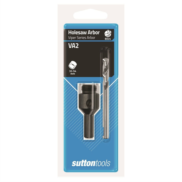 suttontools Holesaw Arbor Viper Series Arbor BD24 VA2 32-54mm - Double Bay Hardware